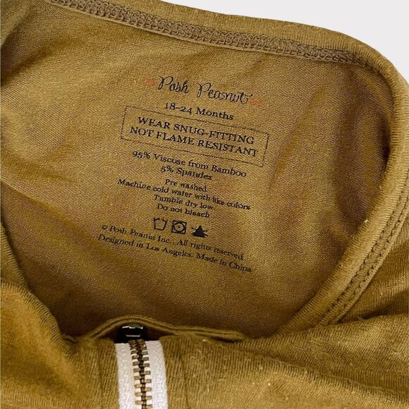 Green Posh Peanut Bamboo Bodysuit PJ's 18-24 Months - Picture 3 of 6